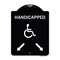 Signmission Handicapped Parking W/ Double Arrows Heavy-Gauge Aluminum Sign, 24" x 18", BW-1824-23915 A-DES-BW-1824-23915 - alternate 1